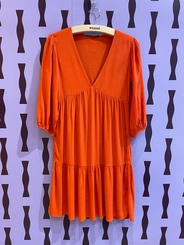 vestido dec v babado