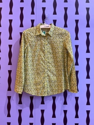 camisa ml amarelo floral