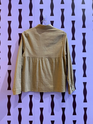 camisa ml marrom claro det botões